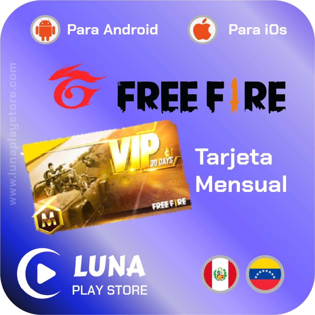 Free Fire : Tarjeta Mensual